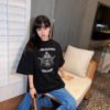 Balenciaga Society Black T-Shirt with White Graphic