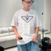 Prada White T-Shirt with Logo Design