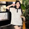 Gucci Beige GG Pattern Polo Shirt