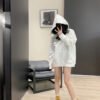 Balenciaga White Logo Hoodie