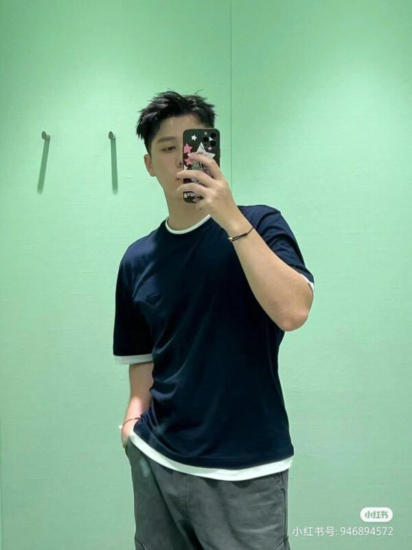 13_ec2f2e8a-3323-4f58-8962-b815b5f9a472 Prada Navy Contrast Trim T-Shirt