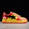 BAPE STA Low-Top Sneakers in Red and Yellow Iron Man Edition