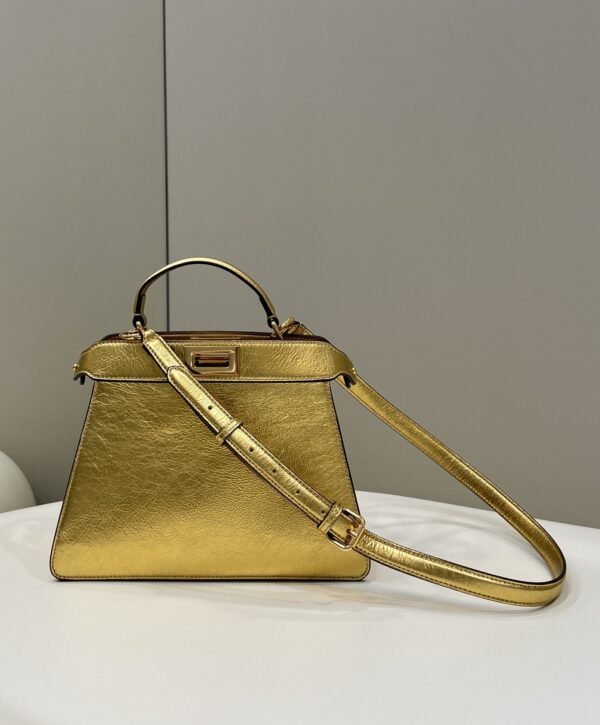 FI Peekaboo Medium Gold Bag For Woman 33cm/13in