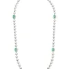 Double G Interlocking G Green Necklace