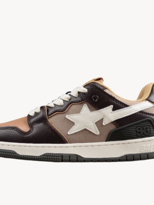 BAPE STA Low-Top Sneakers in Brown and Beige