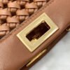 FI Peekaboo Mini Brown Braided Bag For Woman 18cm/7in