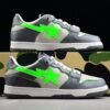BAPE STA Low-Top Sneakers in Grey and Neon Green