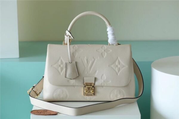 1518496f LV Madeleine MM Monogram Empreinte Creme Beige For Women, Shoulder and Crossbody Bags 11.8in/30cm LV