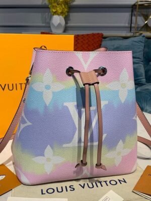 LV Escale NeoNoe MM Bucket Bag Monogram Canvas Multicolor For Women,  Shoulder And Crossbody Bags 10.2in/26cm LV M45124