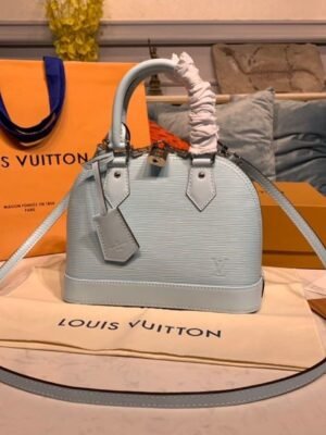 LV Alma BB Epi Seaside Blue For Women, Women’s Handbags, Shoulder And Crossbody Bags 9.2in/23.5cm LV M56206