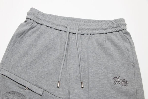 CHROME HEARTS HORSE SHOE LOGO SHORTS GREY