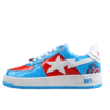 BAPE STA Low-Top Sneakers in Blue and Red Captain America Edition