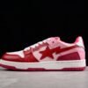 BAPE STA Low-Top Sneakers in Red and Pink