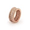 18K Rose Gold Perl¨¦e Diamonds 3 Row Ring