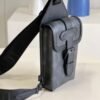 LV Saumur Slingbag Monogram Eclipse Black For Men, Bags, Crossbody Bags 7.1in/18cm LV M45912