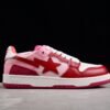 BAPE STA Low-Top Sneakers in Red and Pink
