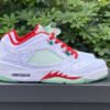 JORDAN 5 White/Red/Green