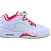 JORDAN 5 White/Red/Green