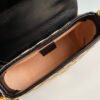 gg Ladies gg Canvas Marmont Mini Top Handle Bag Beige/Ebony Diagonal Matelass¨¦ Original gg Canvas 8.3in/21cm gg 583571 HVKEG 9772