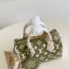 LV Speedy Bandouli¨¨re 20 Monogram Empreinte Khaki Green/Beige/Cream For Women, WoHandbags 8.1in/21cm LV M46118