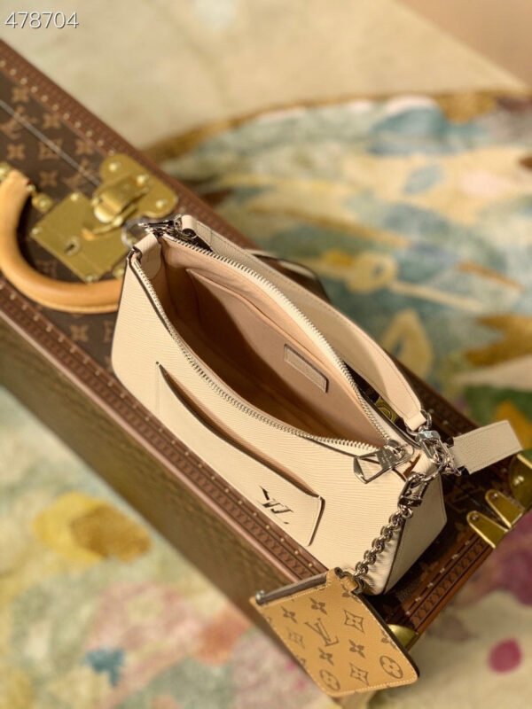 LV Marelle Epi White For Women, Women¡¯s Handbags, Shoulder And Crossbody Bags 9.8in/25cm LV M80688