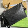 gg Embossed Medium Messenger Bag?Black gg Embossed For Men 12in/31cm gg 696009 1W3CN 1000
