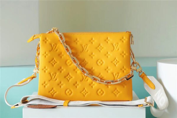 LV Coussin MM Monogram Yellow For Women, Women¡¯s Handbags, Shoulder And Crossbody Bags 13.4in/34cm LV?