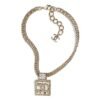 18K CC Metal & Diamant¨¦s Pendant Necklace