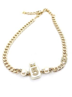 18K CC No. 5 Perfume Bottle Pendant Necklace