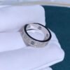 18K White Gold Love Diamonds Ceramic Ring