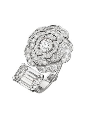 18K CC Diamond Camelia Ring