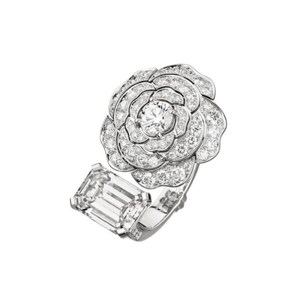 18K CC Diamond Camelia Ring