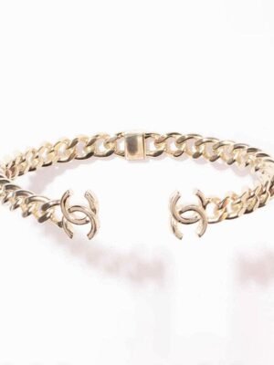 18K Interlocking CC Cuff Logo Choker Necklaces