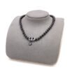 18K CD Black Crystal Beads Necklace