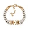 18K CD Revolution Crystals Gold Tone Bracelet