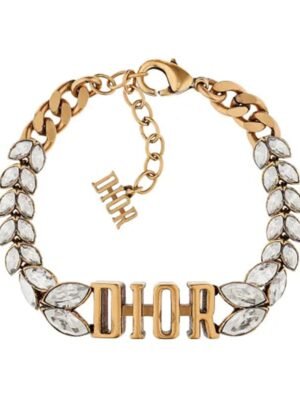 18K CD Revolution Crystals Gold Tone Bracelet
