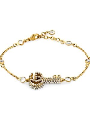 18K Double G Crystal Key Bracelet
