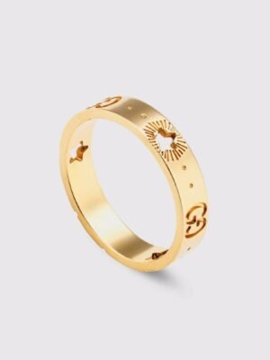 18K Double G Icon Yellow Gold Ring