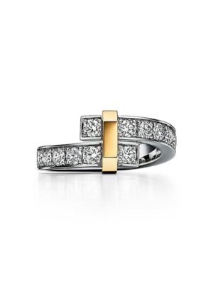 18K T Edge Bypass Ring