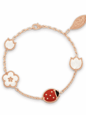 18K Lucky Spring Five Motifs Clover Bracelet
