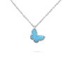 18K Sweet Alhambra Blue Butterfly Necklace