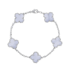 18K Vintage Alhambra Five Motifs Chalcedony Clover Bracelet