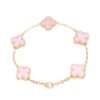 18K Vintage Alhambra Five Motifs Pink Opal Bracelet