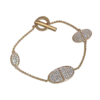 18K Chaine D'Ancre Verso Diamond H Bracelet