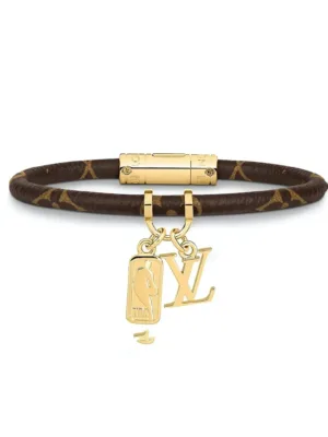 18K Louis NBA Hang It Leather Bracelet