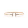 18K T Diamond Wire Bracelet