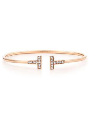 18K T Diamond Wire Bracelet