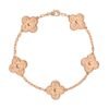 18K Rose Gold Five Motifs Clover Bracelet
