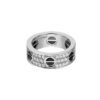 18K White Gold Love Diamonds Ceramic Ring