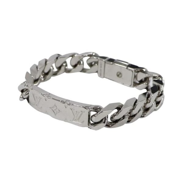 18K Louis Monogram Logo Chain Bracelet